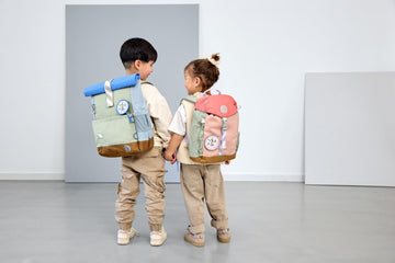 Medium Rolltop rugzak - Sunny Explorer - Groen & Blauw